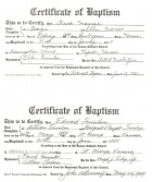 Baptismal Certificate