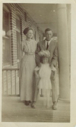 Lee with his wife Charlotte and daughter Leona Jane