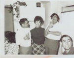 Karen with her uncles Lou and Julio and her father John